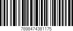 Código de barras (EAN, GTIN, SKU, ISBN): '7898474381175'