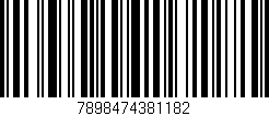 Código de barras (EAN, GTIN, SKU, ISBN): '7898474381182'