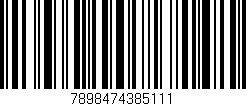 Código de barras (EAN, GTIN, SKU, ISBN): '7898474385111'