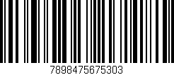 Código de barras (EAN, GTIN, SKU, ISBN): '7898475675303'