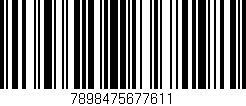 Código de barras (EAN, GTIN, SKU, ISBN): '7898475677611'