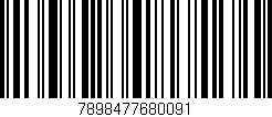 Código de barras (EAN, GTIN, SKU, ISBN): '7898477680091'