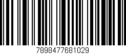 Código de barras (EAN, GTIN, SKU, ISBN): '7898477681029'