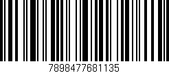 Código de barras (EAN, GTIN, SKU, ISBN): '7898477681135'
