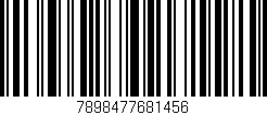Código de barras (EAN, GTIN, SKU, ISBN): '7898477681456'