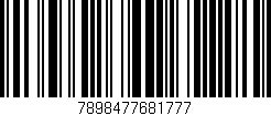Código de barras (EAN, GTIN, SKU, ISBN): '7898477681777'
