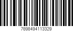 Código de barras (EAN, GTIN, SKU, ISBN): '7898494113329'