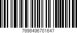 Código de barras (EAN, GTIN, SKU, ISBN): '7898496701647'