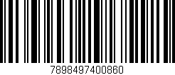 Código de barras (EAN, GTIN, SKU, ISBN): '7898497400860'