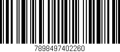 Código de barras (EAN, GTIN, SKU, ISBN): '7898497402260'