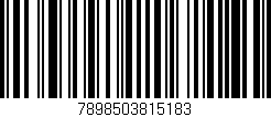 Código de barras (EAN, GTIN, SKU, ISBN): '7898503815183'