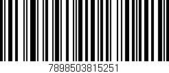 Código de barras (EAN, GTIN, SKU, ISBN): '7898503815251'