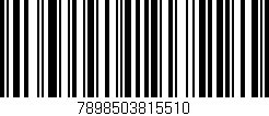 Código de barras (EAN, GTIN, SKU, ISBN): '7898503815510'