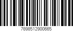 Código de barras (EAN, GTIN, SKU, ISBN): '7898512900665'