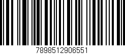 Código de barras (EAN, GTIN, SKU, ISBN): '7898512906551'