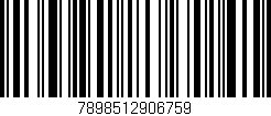 Código de barras (EAN, GTIN, SKU, ISBN): '7898512906759'