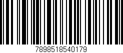 Código de barras (EAN, GTIN, SKU, ISBN): '7898518540179'