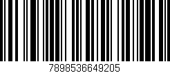 Código de barras (EAN, GTIN, SKU, ISBN): '7898536649205'