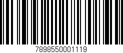 Código de barras (EAN, GTIN, SKU, ISBN): '7898550001119'