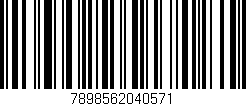 Código de barras (EAN, GTIN, SKU, ISBN): '7898562040571'