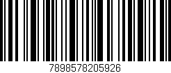 Código de barras (EAN, GTIN, SKU, ISBN): '7898578205926'