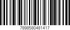 Código de barras (EAN, GTIN, SKU, ISBN): '7898580481417'