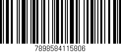 Código de barras (EAN, GTIN, SKU, ISBN): '7898584115806'