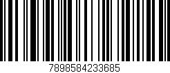 Código de barras (EAN, GTIN, SKU, ISBN): '7898584233685'