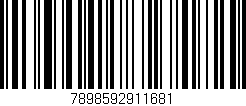 Código de barras (EAN, GTIN, SKU, ISBN): '7898592911681'