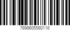 Código de barras (EAN, GTIN, SKU, ISBN): '7898605580118'