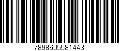 Código de barras (EAN, GTIN, SKU, ISBN): '7898605581443'