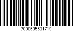 Código de barras (EAN, GTIN, SKU, ISBN): '7898605581719'