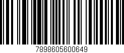 Código de barras (EAN, GTIN, SKU, ISBN): '7898605600649'