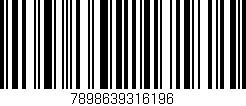 Código de barras (EAN, GTIN, SKU, ISBN): '7898639316196'