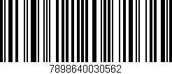 Código de barras (EAN, GTIN, SKU, ISBN): '7898640030562'