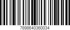 Código de barras (EAN, GTIN, SKU, ISBN): '7898640360034'