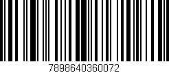 Código de barras (EAN, GTIN, SKU, ISBN): '7898640360072'