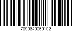 Código de barras (EAN, GTIN, SKU, ISBN): '7898640360102'