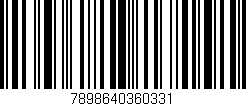 Código de barras (EAN, GTIN, SKU, ISBN): '7898640360331'