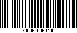 Código de barras (EAN, GTIN, SKU, ISBN): '7898640360430'