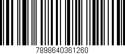 Código de barras (EAN, GTIN, SKU, ISBN): '7898640361260'