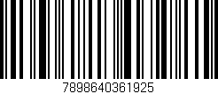 Código de barras (EAN, GTIN, SKU, ISBN): '7898640361925'