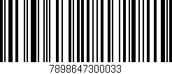 Código de barras (EAN, GTIN, SKU, ISBN): '7898647300033'