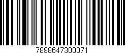 Código de barras (EAN, GTIN, SKU, ISBN): '7898647300071'