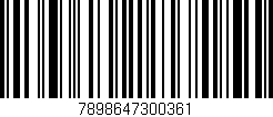 Código de barras (EAN, GTIN, SKU, ISBN): '7898647300361'