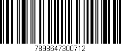 Código de barras (EAN, GTIN, SKU, ISBN): '7898647300712'