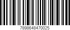 Código de barras (EAN, GTIN, SKU, ISBN): '7898648470025'