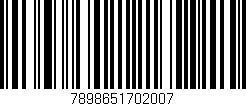 Código de barras (EAN, GTIN, SKU, ISBN): '7898651702007'
