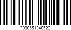 Código de barras (EAN, GTIN, SKU, ISBN): '7898651940522'