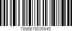 Código de barras (EAN, GTIN, SKU, ISBN): '7898678035645'